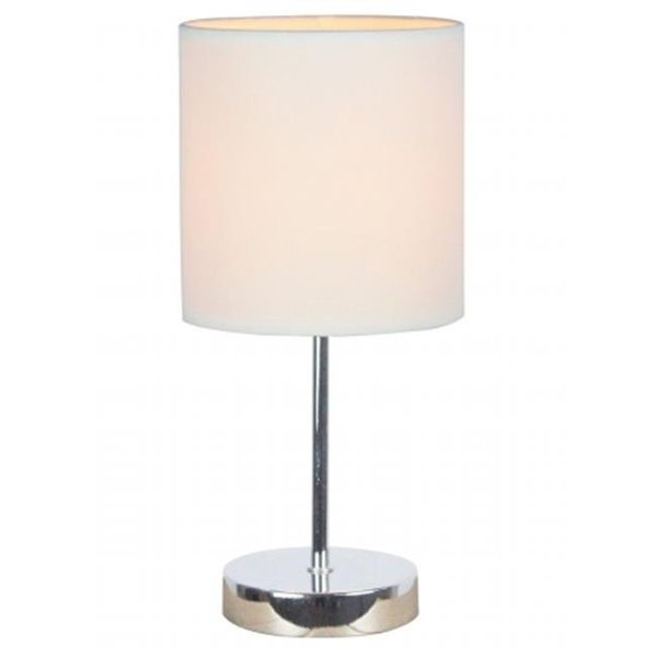 Lettherebelight All the Rages  Chrome Mini Basic Table Lamp with White Shade LE34993